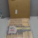 Small-Bamboo-Silverware-Drawer-Organizer, Expandable Utensil Kitchen Cutlery Tray Flatware Organization Adjustable Wood Tableware Dividers Storage (with Removable Knife Block)(Natural) (Medium)