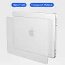 Ultra Thin Case Compatible with MacBook Neo 13 inch A18 Pro A3404 [Matching Mac's Color], 2026 Release, Matte Crystal Hard Cover for Mac Book Neo 13", Silver Transparent