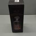 LIGHTEN LIFE Whiskey Decanter 29oz Crystal with Stopper, Non-Lead, 828ml, Clear, Durable, Dishwasher Safe, Classic European Design, Gift Box Included