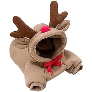 Pack of 2, Warm Dog Winter Clothes Cute Fruit Dog Coat Hoodies Fleece Pet Dogs Costume Jacket for French Bulldog Chihuahua Ropa para Perro(Coffee,M)