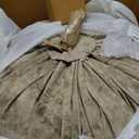 Creative Co-Op Large Vintage Cotton Canvas Pumpkin with Mango Wood Stem, Natural
