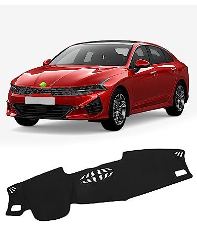 FIILINES Dash Cover Fit for Kia K5 2021-2025 (Without HUD), Dashboard Cover K5 Accessories Dash Mat Sunshade Nonslip Protector No Glare Black