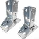 Adjustable Brace Fitting,180 Degree Turn Joint Connector Bracket Fit for 1/2" Bolt in 1-5/8" Strut Channel, Electrogalvanized2 Pack