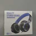 AILIHEN C8 Kids Headphones Wired, On-Ear Headphones with Microphone and Volume Control Foldable Corded Stereo 3.5mm Headset for School Teens Smartphones Chromebook Laptop Tablets Travel (Black Blue) (Medium)