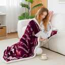 Mothers Day Gifts for Mom, Wearable Hoodie Blanket for-Mothers, Mom blanket Gifts from Daughter, Son, Husband, Sherpa Fleece Mother Blankets, Soft Birthday, Wife, Mama, Red (50*70)