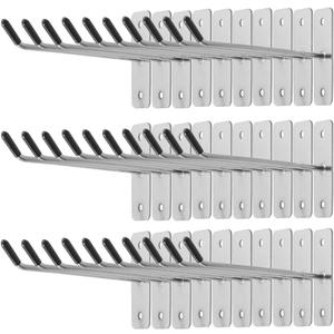 30pcs Wall Mounted Hook Heavy Duty Metal Single Hooks Home Storage Organizer Hanger Stainless Steel Hook Garage Hooks Tool for Garage Shop Retail Office Kitchen Store Display (4in/10cm)