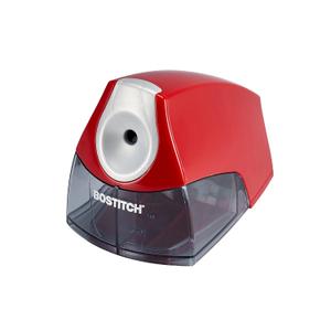 Bostitch Office Electric Pencil Sharpener, Heavy Duty Powerful Stall-Free Motor, High Capacity Shavings Tray, for Office or Classroom, Red