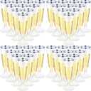 CHENGU 96Pcs Champagne Flutes 5 Oz Plastic Disposable Champagne Flutes Crystal Wine Glasses Reusable Plastic Cocktail Cups for Wedding Celebration Birthday Party Toasting Drinking(Silver)