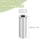 uxcell 10Pcs Aluminum Spacer 1/2" OD x 1/4" ID x 1-3/8" Length Screw Standoff Bushing Plain Finish Unthreaded Round Metal Spacer for 1/4" ID Screws Bolts and Rods, Silver
