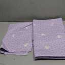 LIWHENHAO Cat Duvet Cover Set Queen 100% Cotton Bedding White Pet Cat Purple Garden Flower on Violet 1 Kawaii Cartoon Animal Comforter Cover Full 2 Pillowcases for Kids Girls Boys Woman