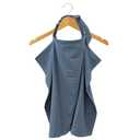 MOZAH 100% Organic Cotton Muslin Nursing Cover for Baby Breastfeeding, Breathable 100% Cotton Breastfeeding Cover with Rigid Hoop for Mother Nursing Apron, Multi-use Carseat Canopy (Blue Mirage)