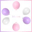Pink and Purple Balloons, 75 Pack Pastel Purple Pink and Matte White Latex Balloons, Pink Purple Macaron Helium Balloons for Girls Birthday Wedding Baby Shower Christening Engagement Party Decorations