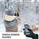 Premillow Winter Gloves for Women Men - Thermal Fleece Liner With Touchscreen, Warm Knit Winter Gloves for Cold Weather