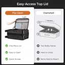 Carry On Luggage Top Opening with Cup Holder & Phone Holder, Expandable PC Hard Shell Suitcase, USB Charging Port, Side Hook, 360° Spinner Wheels, TSA Lock & YKK Zippers for Fathers Day Gift, 20 inches