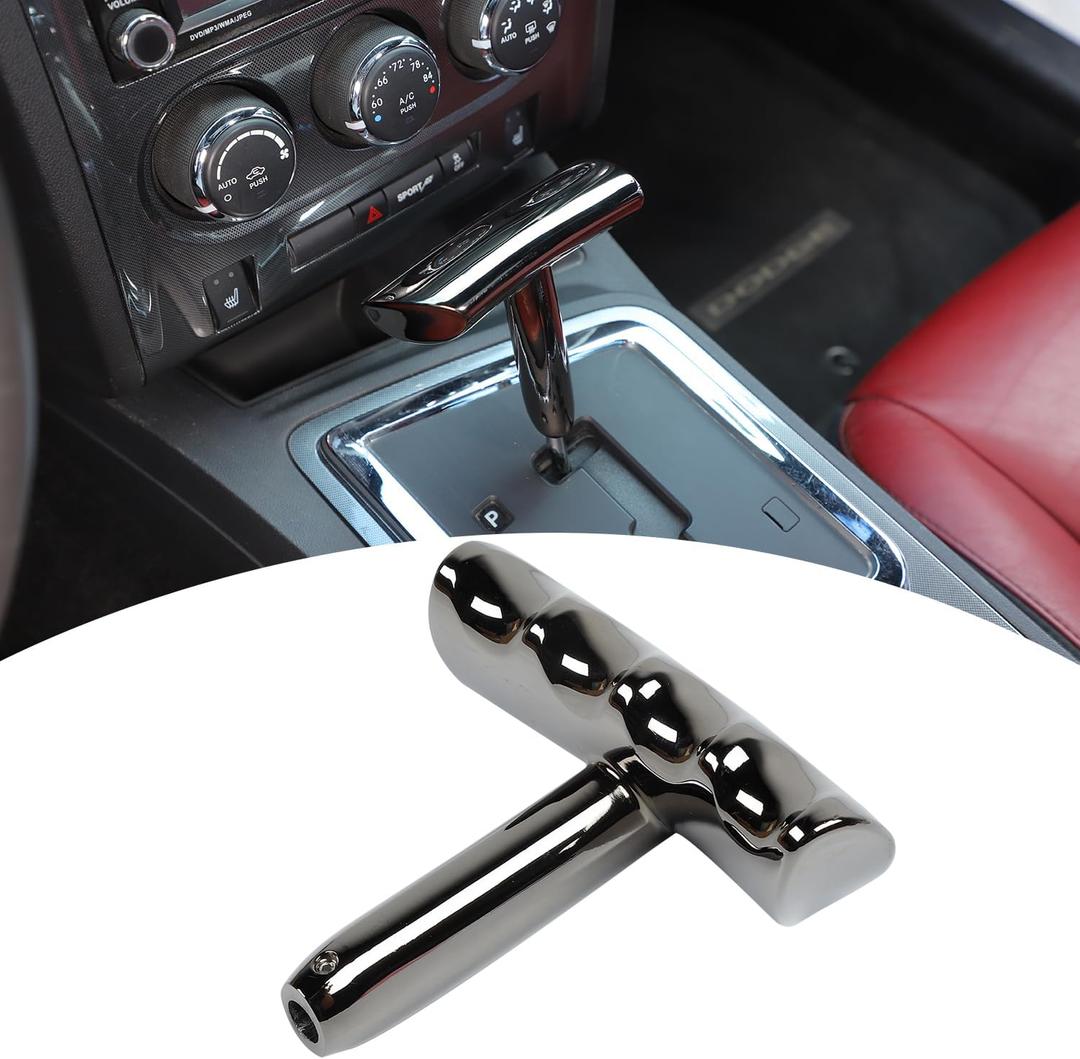 T-Handle Metal Gear Shift Knob for 2008-2014 Jeep Wrangler,2011-2014 Liberty/Durango,2011-2013 Grand Cherokee,2009-2014 Dodge Ram (Gun Color)
