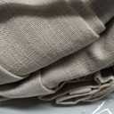 102 Inch Long Curtains Pinch Pleat Linen Curtains for Living Room Bedroom 2 Panels Tan Brown Burlywood Taupe Light Filtering Privacy 102 Inch Pleated Drapes Hooks Rings Back Tab for Sliding Door