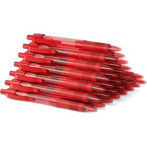 2 x deegtran Pens Bulk, 30 Pack No Bleed Red Ink Click Pens with Soft Grip, Wholesale Retractable Ballpoint Pens for Office School, Medium Point Smooth 1.0MM