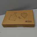 LUCOI Organic Cotton Newborn Baby Gift Set - Muslin Baby Lovey Comforter, Baby Bandana Drool Bib, Wooden Baby Teether & Baby Milestone Card - Gender Neutral Baby Shower Gifts, Baby Welcome Box