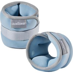 AceSpear Ankle Weights for Men Women Wrist Weights 2 * 1lb 2lbs 3lbs 4lbs 5lbs 6lbs Leg Weights Sandbags Kids Arm Hand Weights for Fitness Walking Running Gym (Blue)
