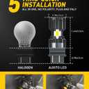 AUXITO CANBUS 3156 3157 LED Bulbs White 4000LM Super Bright 3056 3457 4057 4157 with Built-in Resistor for Reverse Backup Parking Daytime Running Turn Signal Lights, Pack of 2