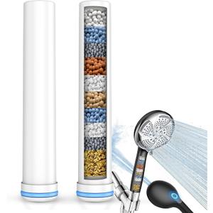FEELSO Shower Filter for Handheld Shower Head, 2 Pack Replacement Filters for Hard Water Remove Chlorine and Harmful Substances - Only Work with Shower Head B0DHXQRDSH -Model Number 72210BC
