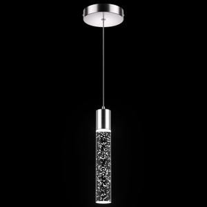 Pendant Lights Kitchen Island, 6500K Modern Kitchen Island Lights Ceiling Lighting Fixtures with Crystal Bubble, Integrated LED Cold White Hanging Light Dining Room Light 1 Pack (Brushed Nickel)