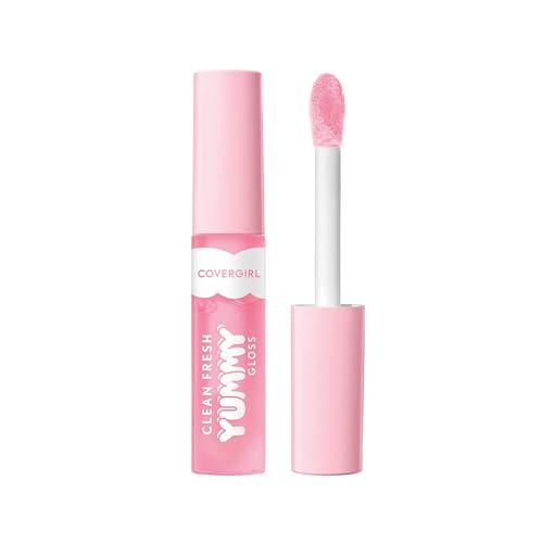 COVERGIRL Clean Fresh Yummy Lip Gloss, Sheer, Natural Scents, Vegan Formula - Sugar Poppy
