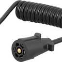 CURT 57281 5-Foot 7-Way RV Blade Vehicle-Side to 5-Way Flat Trailer Wiring Adapter Extension Harness