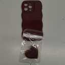 Cute Case for iPhone 15 Pro Max 6.7'', Wine Red Soft TPU Shape Shockproof Protective Cover with Stand, Luxury Bumper Wave Frame Curly Shape Love Heart Holder Kickstand Phone Case for Girls Women