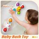 SpringFlower Baby Toys 0-6-12-18 Months,Suction Cup Spinner Toys,Baby Bath Toys for Boy&Girl, Sensory Toys &Travel Table Toy for Toddlers, Birthday Gifts for 1 2 3 Year Old Toddler