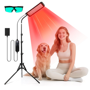 Red Light Therapy for Face and Body, GMOWNW Infrared Light Therapy Lamp with Stand, 660nm Red Light and 850nm Near Infrared Light Therapy Device for Face Knee Body, Skin Care at Home