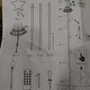 Flacchi Christmas Outdoor Star String Lights - Pole Set with Remote, Multiple Lighting Modes, Timer, and Waterproof Feature (Warm White, 10FT/404LED)