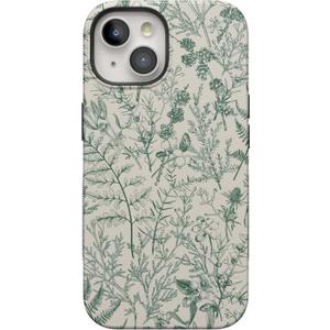 Casely iPhone 14 Case | Sage Garden | Green Floral | Compatible with MagSafe | Bold Protective Design