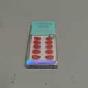 BTArtbox Press On Nails Short - Red Press on Nails, Short Oval Fake Nails with Nail Glue, Natural Reusable Glue On Nails in 16 Sizes Soft Gel Nail Kit, Mulled Wine