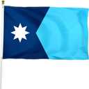 6 x XIFAN New Minnesota State Flag 3x5 ft, New MN Flags for Outside with Durable Polyester/Vibrant Print/Brass Grommets for Indoor Outdoor Decoration