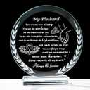 Gifts for Husband from Wife Crystal Husband Plaque To My Husband Keepsake Romantic Anniversary Birthday Christmas Valentine's Day Father's Day Gifts for Him (15 YXGL Husbad)