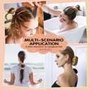 2 x 30 Pcs Light Blonde Thick Hair Ties, 2.4 Inch Large Seamless Cotton Hairties Bands No Damage Non Slip, Soft Stretchy Strong Ponytail Holders Accessories