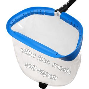 14'' Ultra Fine Mesh Pool Skimmer Net Rake for Sand Silt Pollen Debris - Super Extra Fine Nylon Cleaning Pool Net for Above Ground & In-ground Swimming Pools