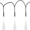 Pure Garden Outdoor String Lights 2-Pack - 20.5FT Solar Lights with 30 LED Bulbs and 8 Light Modes for Patio, Backyard, and Events (Cool White)