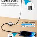 4 x MINLU USB Type C to Lightning Cable 4Ft 2Pack, Retractable iPhone Charger Fast Charging for Retractable Car USBC iPhone Cord for iPhone14/13/12/11 Pro Max/XS/XR/X/iPad/CarPlay