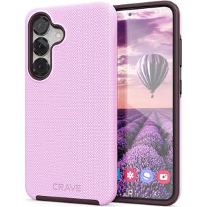 Crave Compatible with Samsung Galaxy S25 Case, Shockproof Protection Dual Layer Case for Samsung Galaxy S25 (6.2 inch) - Lilac