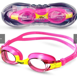 COPOZZ Kids Swimming Goggles, Child (Age 3-13) Waterproof Swim Goggles Clear Vision Anti Fog UV Protection No Leak Soft Silicone Frame