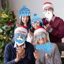 Snowman Photo Booth Props,Winter Wonderland Snow Booth Props(25CT)