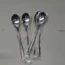 Dinner Spoons 6 Piece, 8.1'' Stainless Steel Tablespoons, Soup Spoons, Dessert Spoons, Spoons Silverware for Home, Kitchen or Restauran,Dishwasher Safe (Silver)