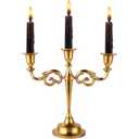 Rely+ 3 Arm Gold Candelabra Candles Holder Halloween Decor Candlestick Holders Thanksgiving Gifts