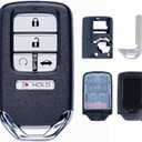SUPALAND Key Fob Shell Case Replacement Fits for Honda Civic Accord CRV Pilot Passport Insight Hybrid EX LX 2016 2017 2018 2019 2020 2021 2022 Keyless Entry Remote Control 5 Button Pad Cover