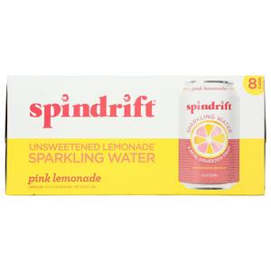 SPINDRIFT Pink Lemonade Sparkling Water 8pk, 12 FZ (12 Fl Oz (Pack of 8)), Best By: 01/24/2026
