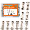M6 x 1" Hex Drive Socket Cap Bolts Screws Kit, ALLOYPRO 30-Sets Binding Post Screws Socket Cover Connecting Bolt Fixing Post Screw for Furniture Chair Crib Table Cabinets, M6x25mm