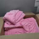 12 Pcs Fleece Blankets for Girls Sleepover Party Soft Fuzzy Throw Blanket 40 x 60 Inch Warm Flannel Blanket for Teenager Bed Travel SPA Movie Party(Pink)