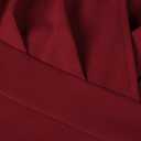 Women's Black Formal Fishtail Dresses Cocktail Wedding Guest Dress Short Sleeve Elegant V Neck Party Gowns (Red)